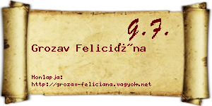 Grozav Feliciána névjegykártya
